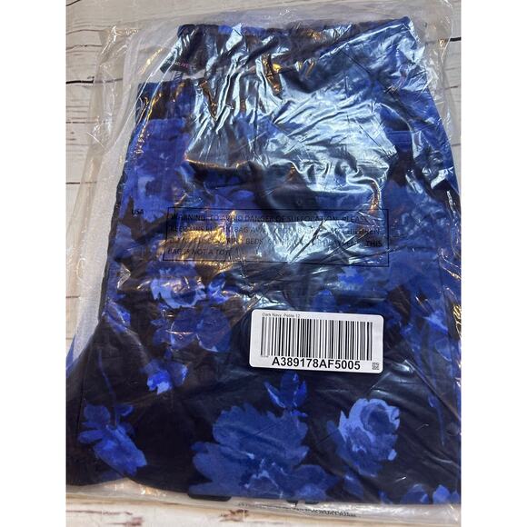 isaacmizrahilive Blue Floral 12 Petite Dress Pants Cottagecore - Picture 2 of 10